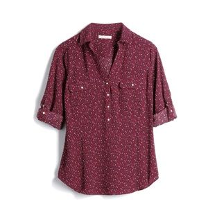 Skies are Blue printed collared blouse (size small)